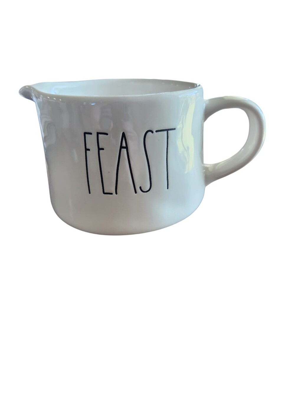Rae Dunn Artisan Collection By Magenta White Ceramic 'FEAST' Gravy Boat
